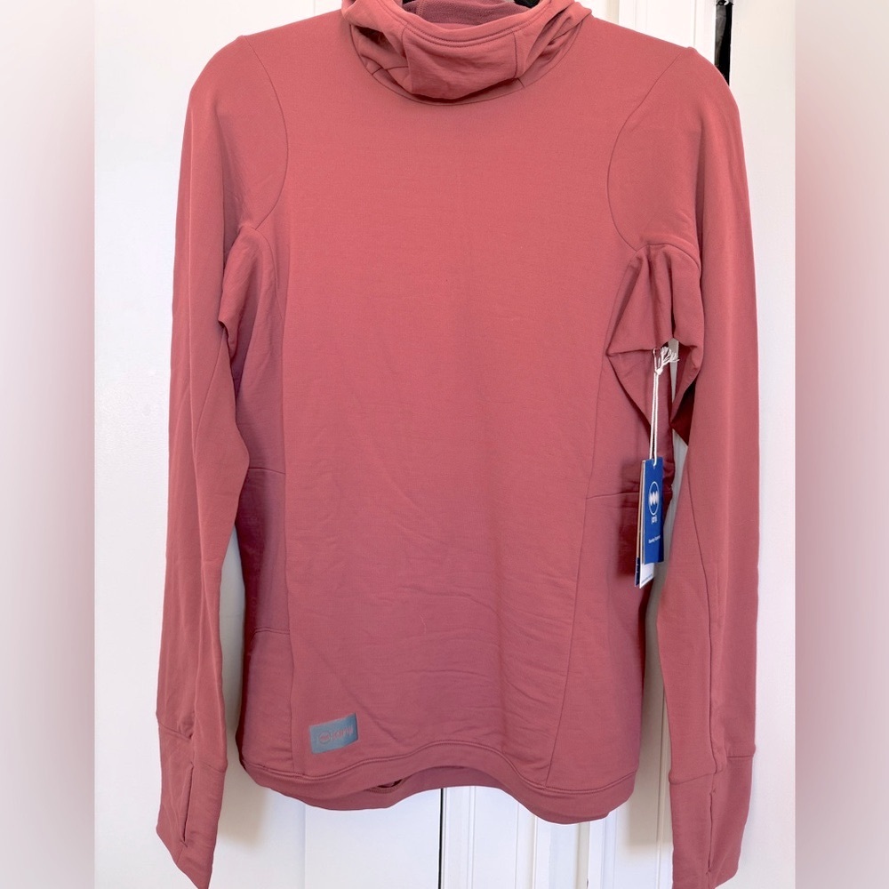 Janji Women's Rose Pink Rover Merino Hoodie